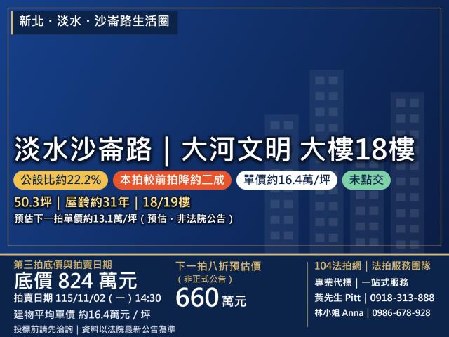 新北市淡水區沙崙路149號18樓