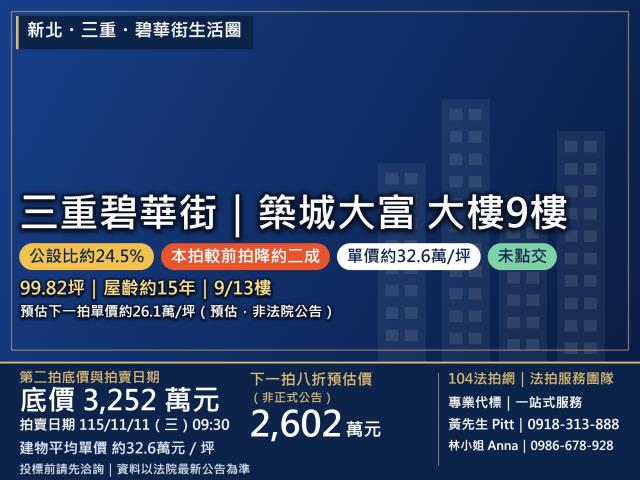 新北市三重區碧華街148巷23號9樓