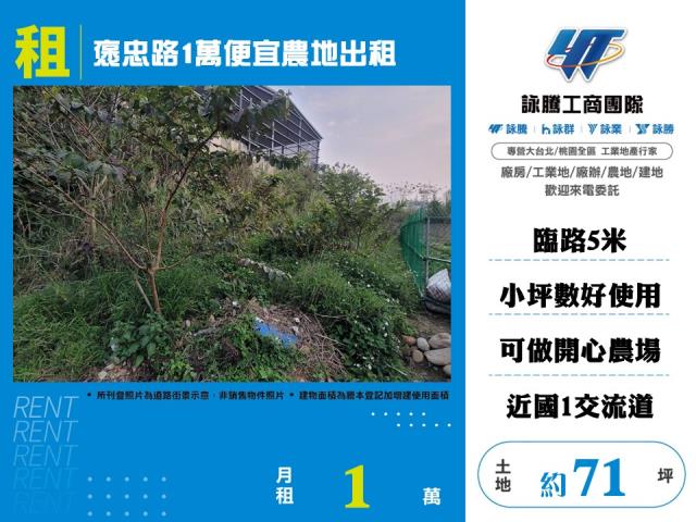 褒忠路1萬便宜農地出租