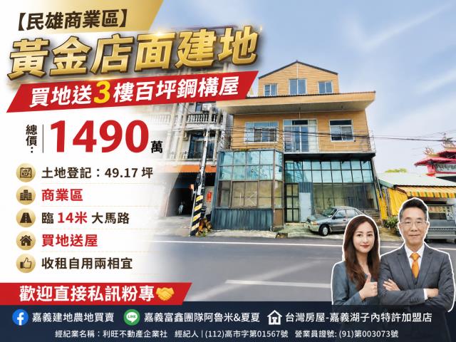 嘉義阿魯米建地農地買賣台灣房屋嘉義湖子內店富鑫團隊呂昆佩