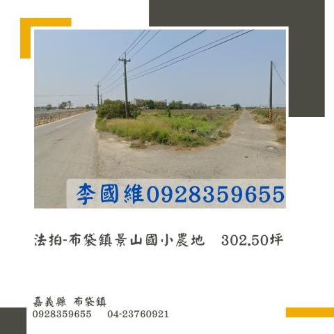 法拍布袋鎮景山國小農地30250坪