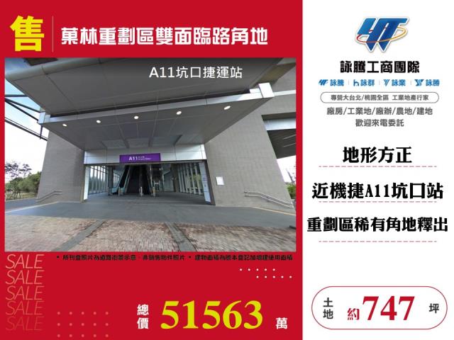 菓林重劃區雙面臨路角地