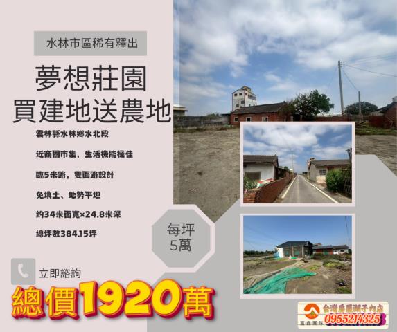 嘉義湖子內店富鑫阿魯米與夏夏建地農地買賣台灣房屋嘉義湖子內店