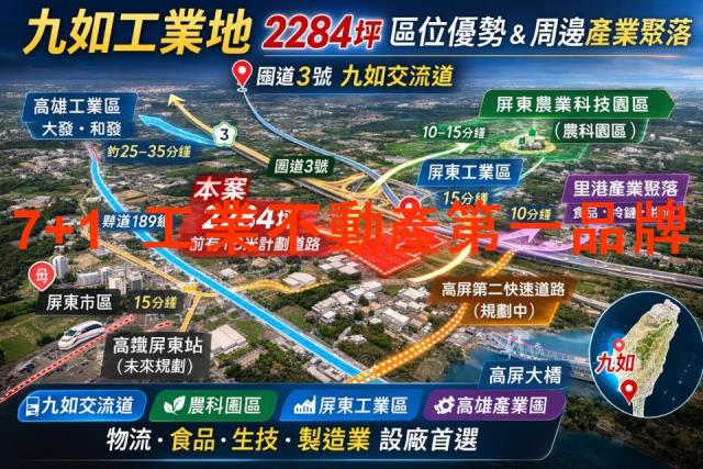 屏東工業地九如交流道丁建工業地屏東土地物流