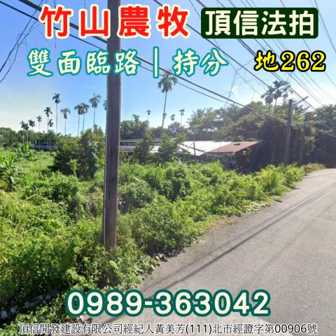 法拍南投竹山鯉魚國小雙面臨路持分小農地
