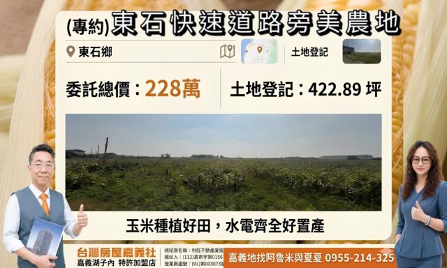 台灣房屋嘉義湖子內加盟店富鑫房屋農地買賣嘉義土地找阿魯米夏夏