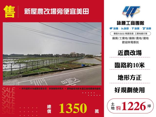 新屋農改場旁便宜美田